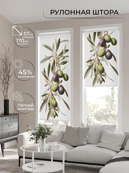 Рулонная штора для кухни для детской Флордо - 14 - ширина 57 см