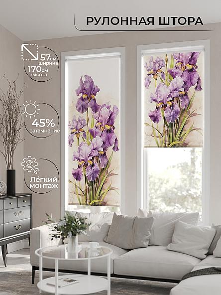 Рулонная штора для кухни для детской Флордо - 37 - ширина 57 см