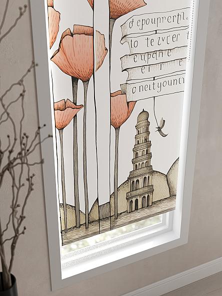 Рулонная штора для кухни для детской Флордо - 66 - ширина 57 см - фото 3