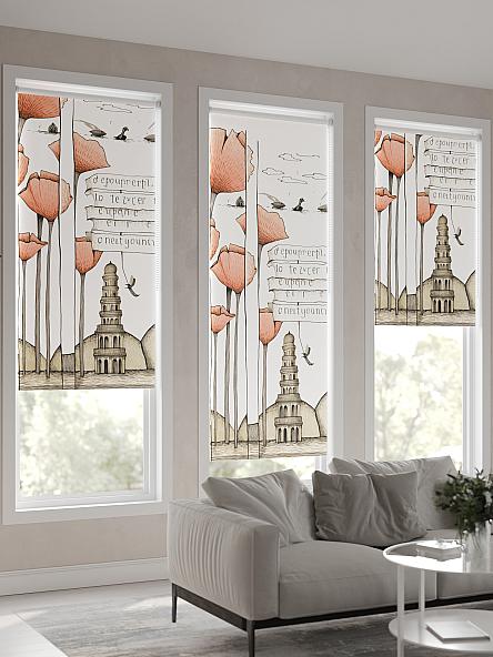 Рулонная штора для кухни для детской Флордо - 66 - ширина 57 см - фото 4