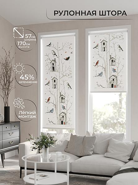 Рулонная штора для кухни для детской Флордо - 67 - ширина 57 см