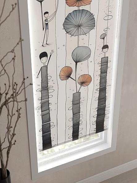 Рулонная штора для кухни для детской Флордо - 68 - ширина 57 см - фото 3