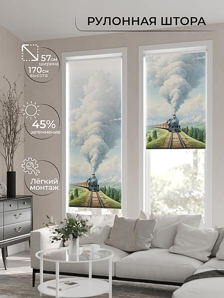 Рулонная штора для кухни для детской Флордо - 71 - ширина 57 см