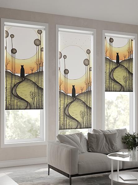 Рулонная штора для кухни для детской Флордо - 74 - ширина 57 см - фото 4