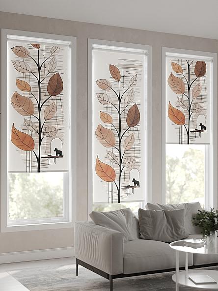 Рулонная штора для кухни для детской Флордо - 75 - ширина 57 см - фото 4