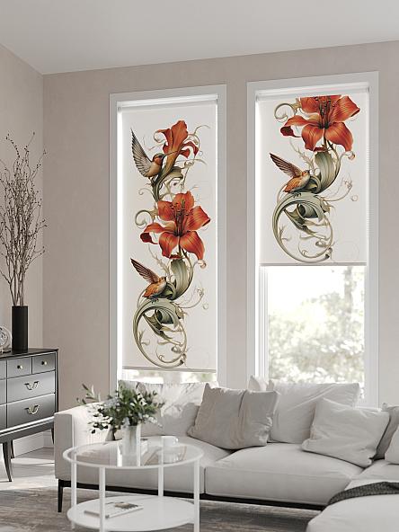 Рулонная штора для кухни для детской Флордо - 76 - ширина 57 см - фото 2