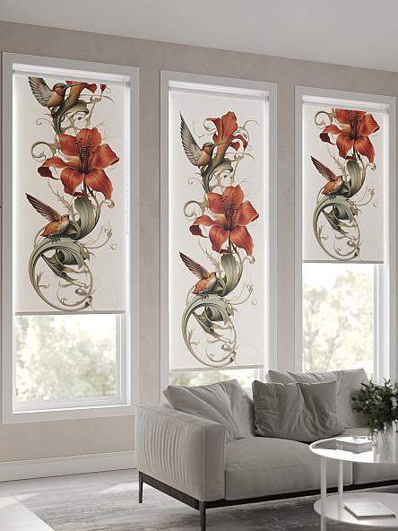 Рулонная штора для кухни для детской Флордо - 76 - ширина 57 см - фото 4