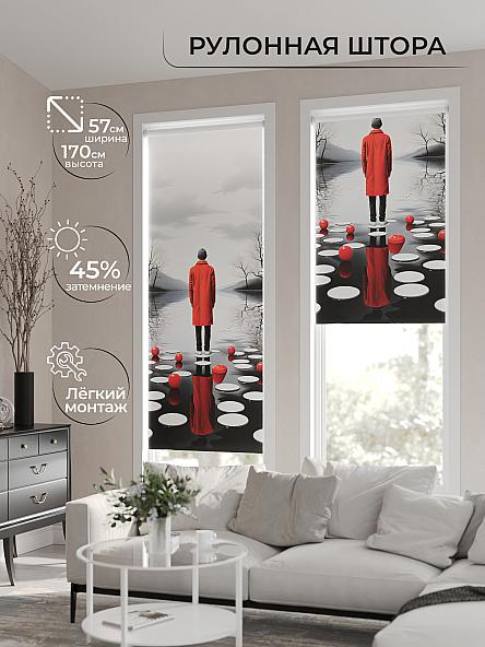 Рулонная штора для кухни для детской Флордо - 87 - ширина 57 см