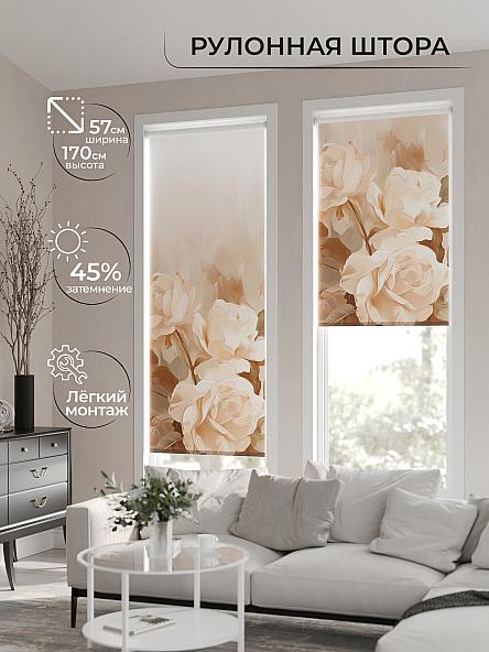 Рулонная штора для кухни для детской Флордо - 98 - ширина 57 см