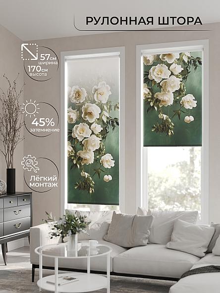 Рулонная штора для кухни для детской Флордо - 101 - ширина 57 см