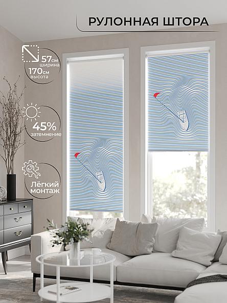 Рулонная штора для кухни для детской Флордо - 106 - ширина 57 см