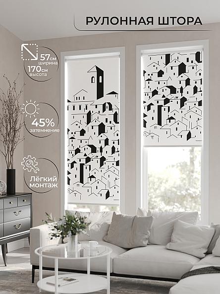 Рулонная штора для кухни для детской Флордо - 108 - ширина 57 см