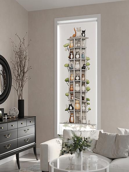 Рулонная штора для кухни для детской Флордо - 112 - ширина 57 см - фото 6