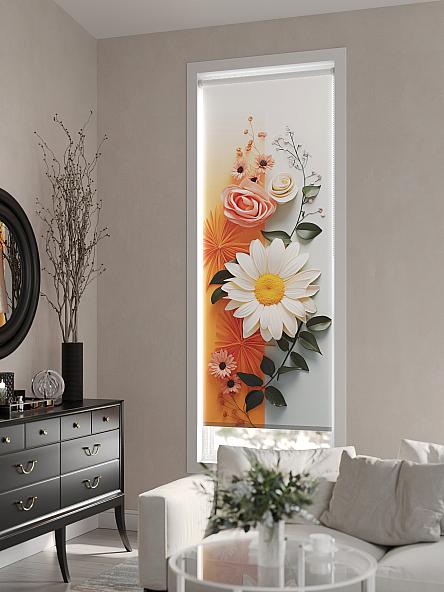 Рулонная штора для кухни для детской Флордо - 113 - ширина 57 см - фото 6