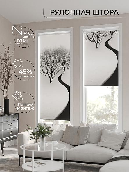 Рулонная штора для кухни для детской Флордо - 117 - ширина 57 см