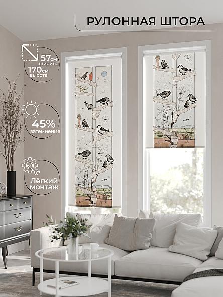 Рулонная штора для кухни для детской Флордо - 118 - ширина 57 см