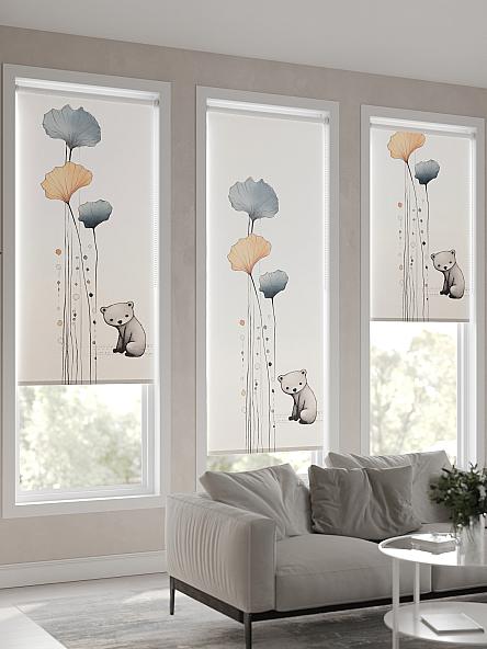 Рулонная штора для кухни для детской Флордо - 119 - ширина 57 см - фото 4