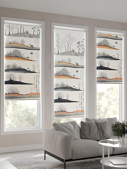 Рулонная штора для кухни для детской Флордо - 120 - ширина 57 см - фото 4