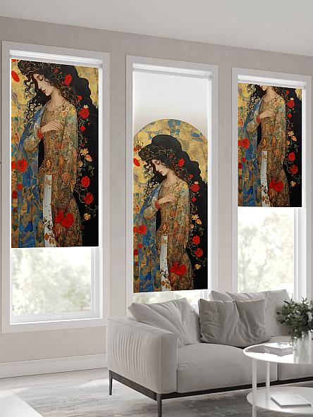 Рулонная штора для кухни для детской Флордо - 133 - ширина 57 см - фото 4