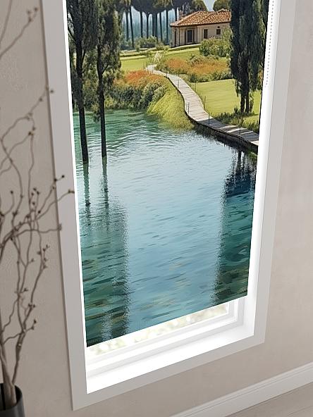 Рулонная штора для кухни для детской Флордо - 153 - ширина 57 см - фото 3