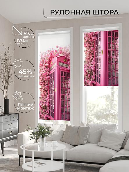 Рулонная штора для кухни для детской Флордо - 158 - ширина 57 см