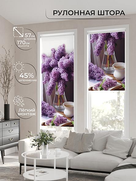 Рулонная штора для кухни для детской Флордо - 161 - ширина 57 см