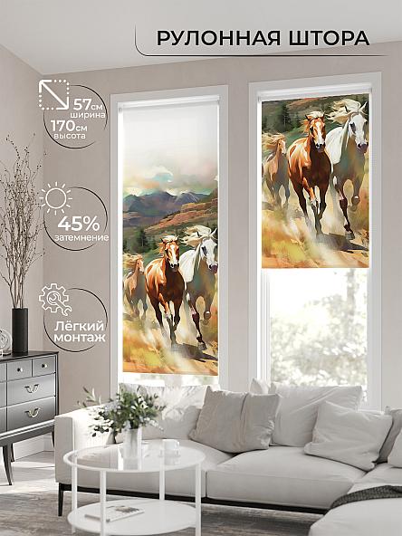 Рулонная штора для кухни для детской Флордо - 162 - ширина 57 см