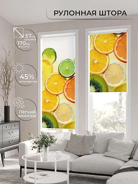 Рулонная штора для кухни для детской Флордо - 163 - ширина 57 см