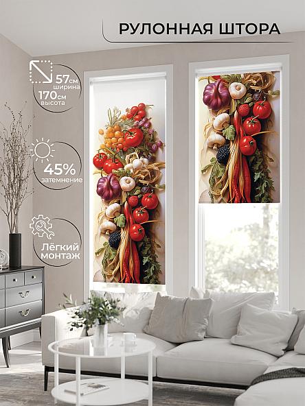 Рулонная штора для кухни для детской Флордо - 170 - ширина 57 см