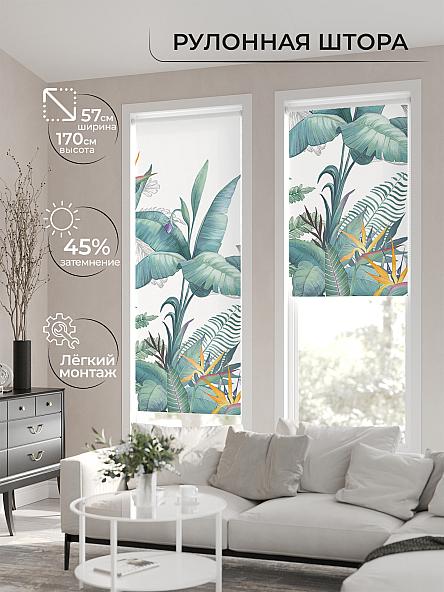 Рулонная штора для кухни для детской Флордо - 176 - ширина 57 см