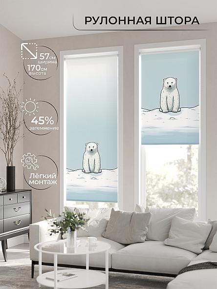 Рулонная штора для кухни для детской Флордо - 180 - ширина 57 см