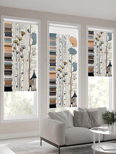 Рулонная штора для кухни для детской Флордо - 183 - ширина 57 см - фото 4