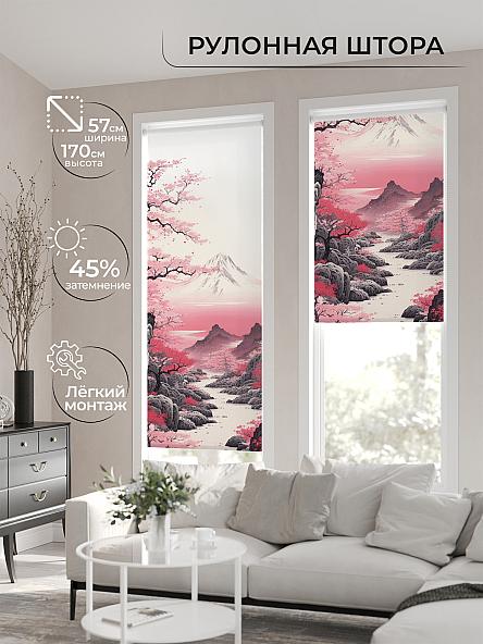 Рулонная штора для кухни для детской Флордо - 188 - ширина 57 см