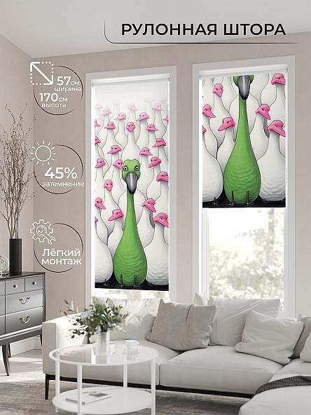 Рулонная штора для кухни для детской Флордо - 189 - ширина 57 см