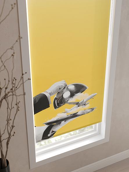 Рулонная штора для кухни для детской Нертонс - 03 - ширина 68 см - фото 3