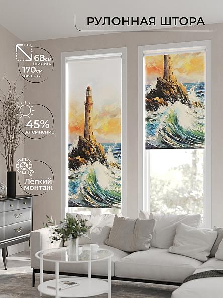 Рулонная штора для кухни для детской Нертонс - 45 - ширина 68 см