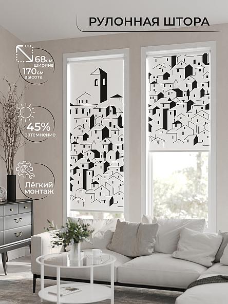 Рулонная штора для кухни для детской Нертонс - 108 - ширина 68 см