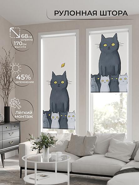 Рулонная штора для кухни для детской Нертонс - 114 - ширина 68 см