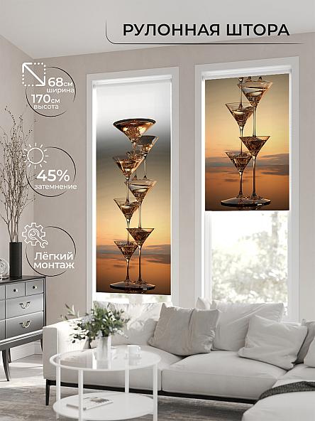 Рулонная штора для кухни для детской Нертонс - 135 - ширина 68 см