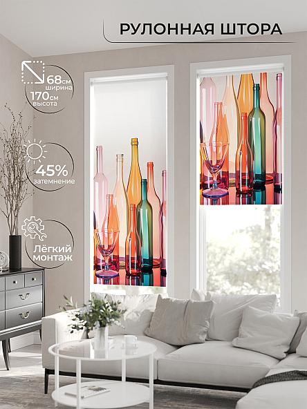 Рулонная штора для кухни для детской Нертонс - 136 - ширина 68 см