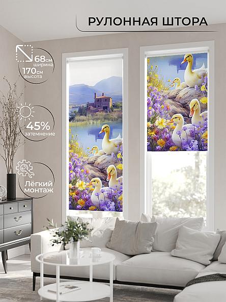 Рулонная штора для кухни для детской Нертонс - 165 - ширина 68 см