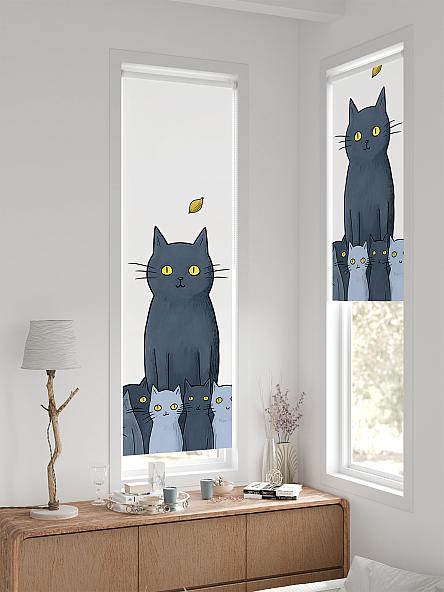 Рулонная штора для кухни для детской Ронтокс - 561 - ширина 47 см - фото 2