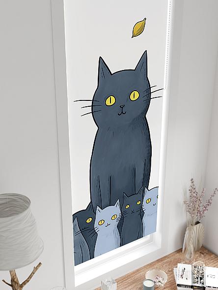 Рулонная штора для кухни для детской Ронтокс - 561 - ширина 47 см - фото 4