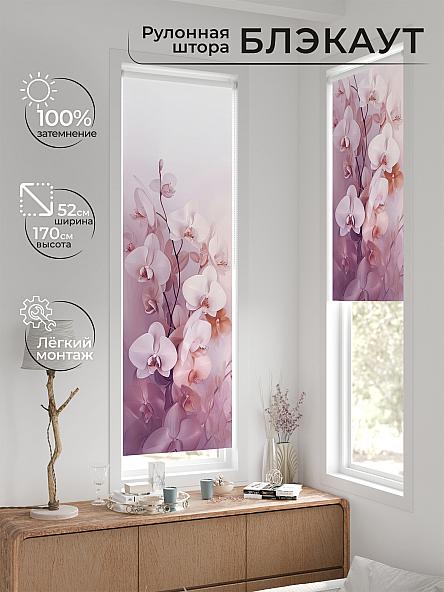 Рулонная штора для кухни для детской Лингрос - 553 - ширина 52 см