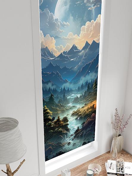 Рулонная штора для кухни для детской Лингрос - 558 - ширина 52 см - фото 4