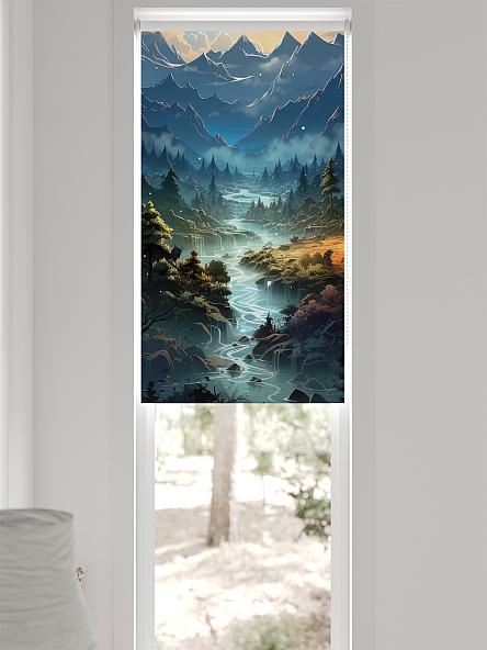 Рулонная штора для кухни для детской Лингрос - 558 - ширина 52 см - фото 5