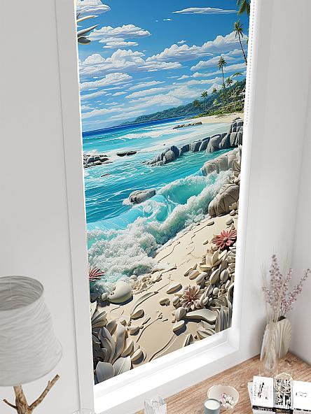 Рулонная штора для кухни для детской Фиреда - 564 - ширина 62 см - фото 4