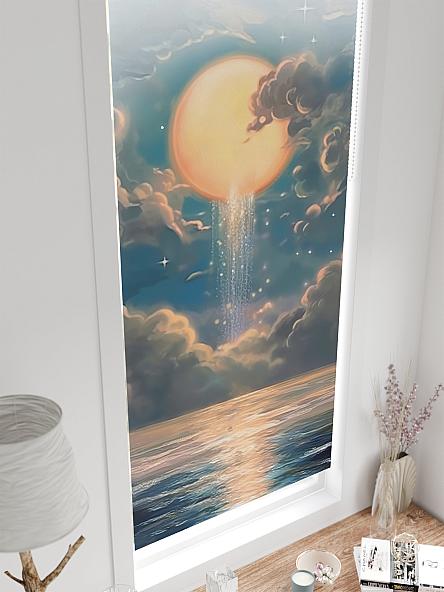 Рулонная штора для кухни для детской Легроса - 557 - ширина 68 см - фото 4