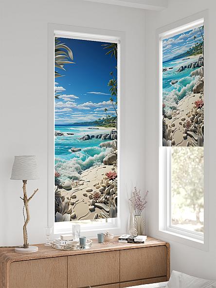 Рулонная штора для кухни для детской Легроса - 564 - ширина 68 см - фото 2