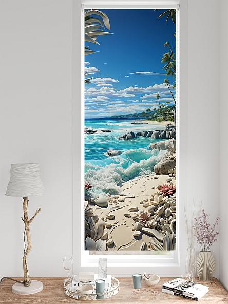 Рулонная штора для кухни для детской Легроса - 564 - ширина 68 см - фото 3